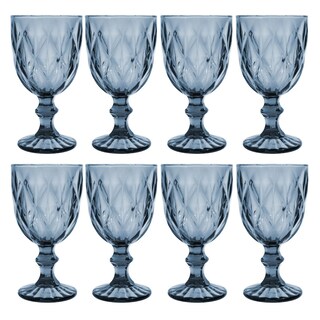 Foto 1 | Foto 1 | Copas De Vidrio Vittori Azul Cobalto Cristal 8 Piezas 245 Ml