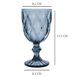 Foto 5 | Foto 5 | Copas De Vidrio Vittori Azul Cobalto Cristal 24 Piezas 245 Ml