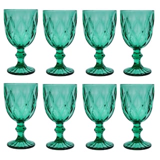Foto 1 | Foto 1 | Copas De Vidrio Vittori Verdes Cristal 8 Piezas 245 Ml