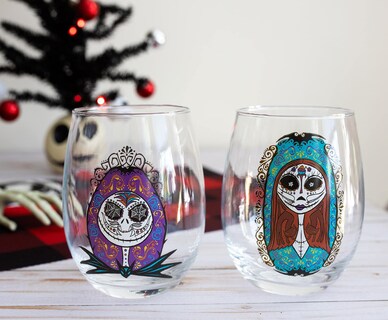 Foto 3 | Foto 3 | Set De Copas De Vino Silver Buffalo Disney Nightmare Before Christmas - Venta Internacional.