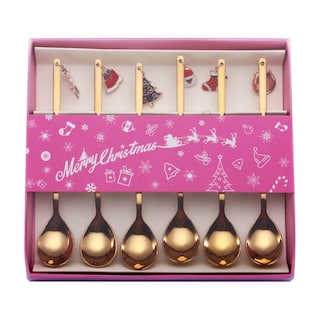 Foto 2 | Foto 2 | Tenedor De Café De Metal Para Decoración De Mesa Navideña Y Cuchara Agitadora - Venta Internacional.