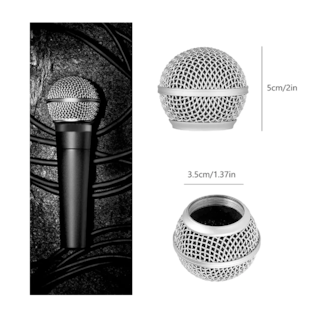 Foto 4 | Foto 4 | Cabezal de Repuesto para Micrófono para Shure Sm58 Plata