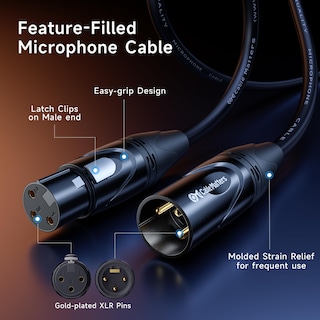 Foto 6 | Foto 6 | Cable Matters, Paquete De 2 Cables Xlr A Xlr, Largos Y De Primera Calidad, 35 Pies, Cable De Micrófo - Venta Internacional.