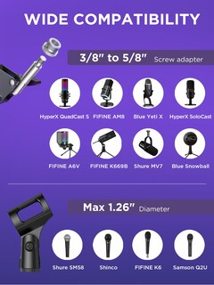 Foto 6 | Foto 6 | Soporte De Micrófono Innogear Para Blue Yeti Con Parabrisas Y Filtro Antipop - Venta Internacional.