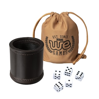 Foto 1 | Foto 1 | Set De Tazas Para Dados We Games Professional Hechas A Mano De Piel Color Marrón - Venta Internacional.
