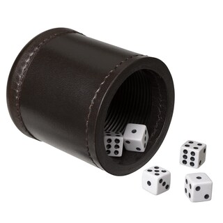 Foto 2 | Foto 2 | Set De Tazas Para Dados We Games Professional Hechas A Mano De Piel Color Marrón - Venta Internacional.