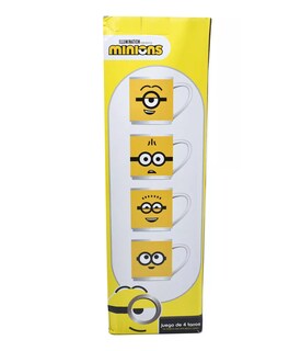 Foto 2 | Foto 2 | Juego de 4 Tazas Belug Minions 330 ml color Amarillo
