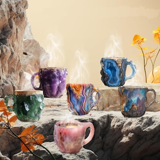 Foto 3 | Foto 3 | Taza De Café Mineral Crystal 325 Ml Con Cuchara Multicolor 2025 - Venta Internacional.