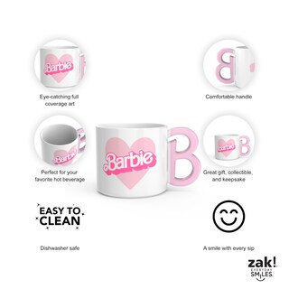 Foto 4 | Foto 4 | Taza De Café Zak Designs Barbie Ceramic, 450 Ml, Coleccionable - Venta Internacional.
