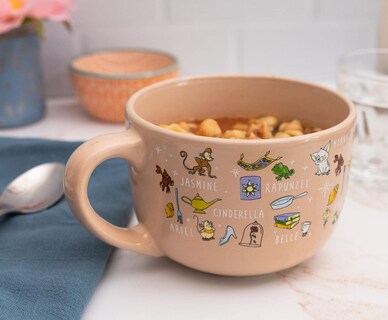 Foto 6 | Foto 6 | Taza De Sopa De Cerámica Con Diseño De Princesa Disney Con Tapa Ventilada, 700 Ml - Venta Internacional.