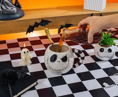 Foto 5 | Foto 5 | Taza De Cerámica Plateada Buffalo Disney Nightmare Before Christmas - Venta Internacional.