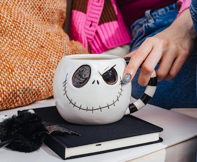 Foto 6 | Foto 6 | Taza De Cerámica Plateada Buffalo Disney Nightmare Before Christmas - Venta Internacional.