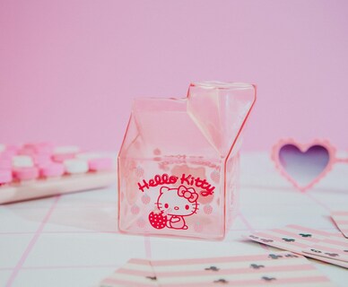 Foto 5 | Foto 5 | Cartón De Vidrio Para Leche Hello Kitty Sanrio Strawberry 350 Ml - Venta Internacional.
