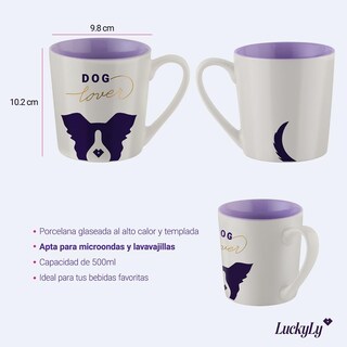 Foto 6 | Foto 6 | Taza Pets Luckyly Taza Para Cafe De 500 Ml De Gato O Perro Taza Para Amantes De Perros Gatos Y Mascotas
