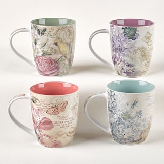 Foto 2 | Foto 2 | Set De Tazas De Café/té Regalos De Arte Cristiano Vintage Y Botánico - Venta Internacional.