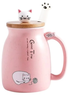 Foto 1 | Foto 1 | Taza De Café De Cerámica Xtellar Con Único Diseño De Gato