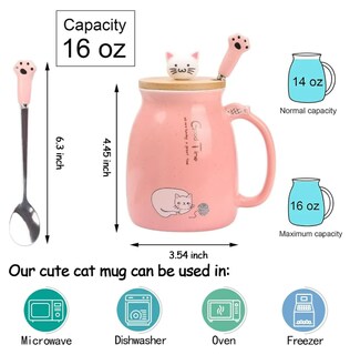 Foto 3 | Foto 3 | Taza De Café De Cerámica Xtellar Con Único Diseño De Gato