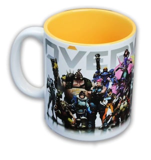Foto 2 | Foto 2 | Taza De Café Just Funky Overwatch Blanca Y Amarilla - Venta Internacional.