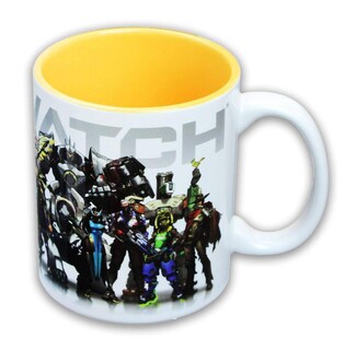 Foto 3 | Foto 3 | Taza De Café Just Funky Overwatch Blanca Y Amarilla - Venta Internacional.