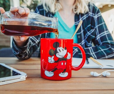 Foto 5 | Foto 5 | Taza De Cristal Plateada Con Diseño De Mickey Mouse Buffalo Disney 530 Ml - Venta Internacional.