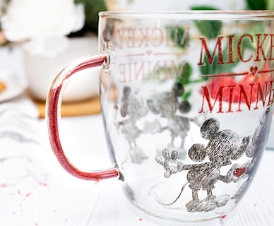 Foto 5 | Foto 5 | Taza De Cristal Silver Buffalo Disney Mickey Minnie 414 Ml Con Purpurina - Venta Internacional.