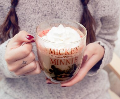 Foto 7 | Foto 7 | Taza De Cristal Silver Buffalo Disney Mickey Minnie 414 Ml Con Purpurina - Venta Internacional.