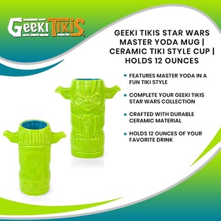 Foto 7 | Foto 7 | Taza Geeki Tikis Star Wars Master Yoda 350 Ml Cerámica Oficial - Venta Internacional.