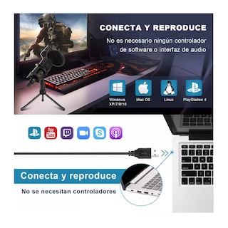 Foto 2 | Foto 2 | Kit de Micrófono Condensador BELUG USB Maono para PC Gamer Negro