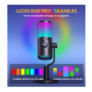Foto 2 | Foto 2 | Micrófono Gamer Lab.g Condensador Usb Podcast Pc Dm30 Rgb Negro