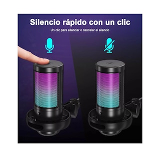 Foto 3 | Foto 3 | Micrófonos Lab.g Usb Rgb Condensador Cardioide Para Pc / Tel Gamer Negro