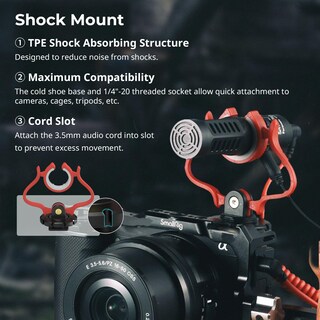 Foto 6 | Foto 6 | Micrófono Shotgun Smallrig S20 Para Cámara, Réflex Digital, Iphone - Venta Internacional.