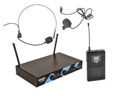 Foto 1 | Foto 1 | Set Micrófonos Profesionales ROMMS Uhf Mc-630ld Lavalier + Diadema color Negro