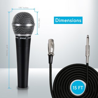 Foto 2 | Foto 2 | Micrófono De Mano Pyle Pdmic58 Dynamic Cardioid Con Cable - Venta Internacional.