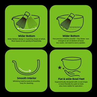 Foto 4 | Foto 4 | Juego De Cuencos Para Matcha Teanagoo Cerámica 510 Ml Con Soporte Para Batidor 2 Unidades - Venta Internacional.