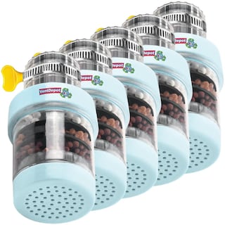 Foto 1 | Foto 1 | Filtro De Agua Multicapa, Mxhyu-005, 5pzas, Ø15-22mm, Carbón Activado/zeolita/maifan/sulfito De Calcio/pva, Azul