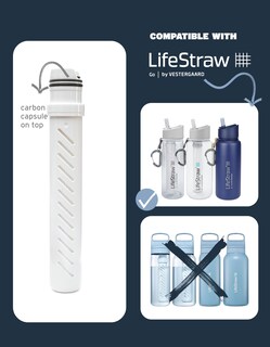 Foto 2 | Foto 2 | Filtro De Repuesto Lifestraw Go Para Botella De Agua De 2 Niveles, Color Blanco - Venta Internacional.