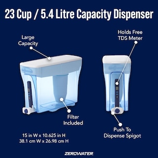 Foto 3 | Foto 3 | Dispensador De Filtro De Agua Zerowater De 23 Tazas Con Filtro De 5 Etapas - Venta Internacional.