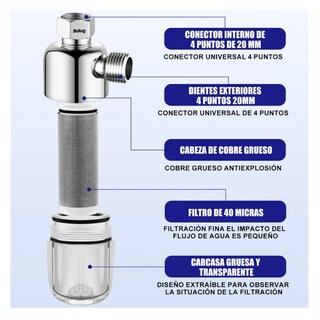 Foto 2 | Foto 2 | Acero Inoxidable Filtro Purificador De Agua Para El Hogar 2p Belug Plateado