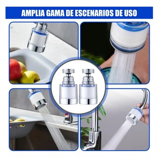 Foto 2 | Foto 2 | Filtro De Agua Para Grifo Con 14 Cartuchos 2 Filtros Y 2 Conexiones Universales Belug Blanco Con Azul