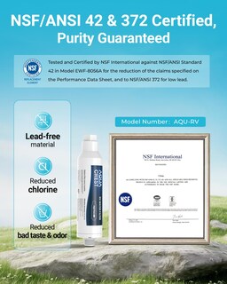 Foto 3 | Foto 3 | Filtro De Agua Para Autocaravanas Aqua Crest Inline Con Certificación Nsf Paquete De 4 - Venta Internacional.