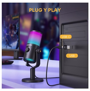 Foto 3 | Foto 3 | Micrófono Gamer Condensador Maono Negro USB Podcast PC DM30 RGB