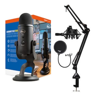 Foto 1 | Foto 1 | Paquete De Micrófono Blue Yeti Blackout Con Soporte De Brazo Knox Boom - Venta Internacional.