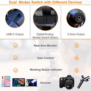 Foto 2 | Foto 2 | Micrófono De Vídeo Comica Vm10 Pro Con Control De Ganancia Usb C - Venta Internacional.
