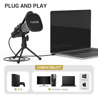 Foto 2 | Foto 2 | Micrófono Usb Tonor Tc30 Con Condensador Cardioide Con Accesorios - Venta Internacional.