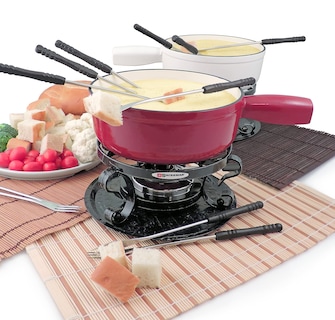 Foto 5 | Foto 5 | Set De Fondue De Queso Swissmar Lugano, Hierro Fundido, 2 Litros, Rojo Cereza - Venta Internacional.