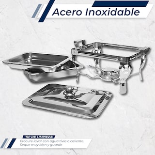 Foto 4 | Foto 4 | Chafer Buffet Chafer Bufetera Rectangular Acero Inox 1.5 Lts