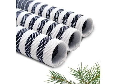 Foto 4 | Foto 4 | Xtellar Set De 8 Manteles Individuales Antideslizantes, Envinados Y Altamente Duraderos, Diseño Elegante Azul Raya