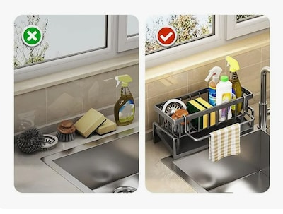 Foto 3 | Foto 3 | Organizador Fregadero Estante Para Soporte Esponja De Cocina