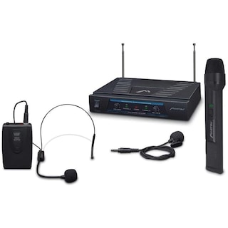 Foto 1 | Foto 1 | Set de Micrófonos Inalámbricos Vhf Mitzu 12-3057 color Negro Diadema Solapa