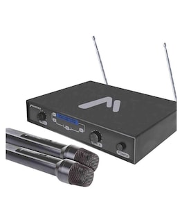 Foto 1 | Foto 1 | Set de Micrófonos Inalámbricos Vhf Mitzu 12-3004 color Negro Dinámicos Hasta 50 m